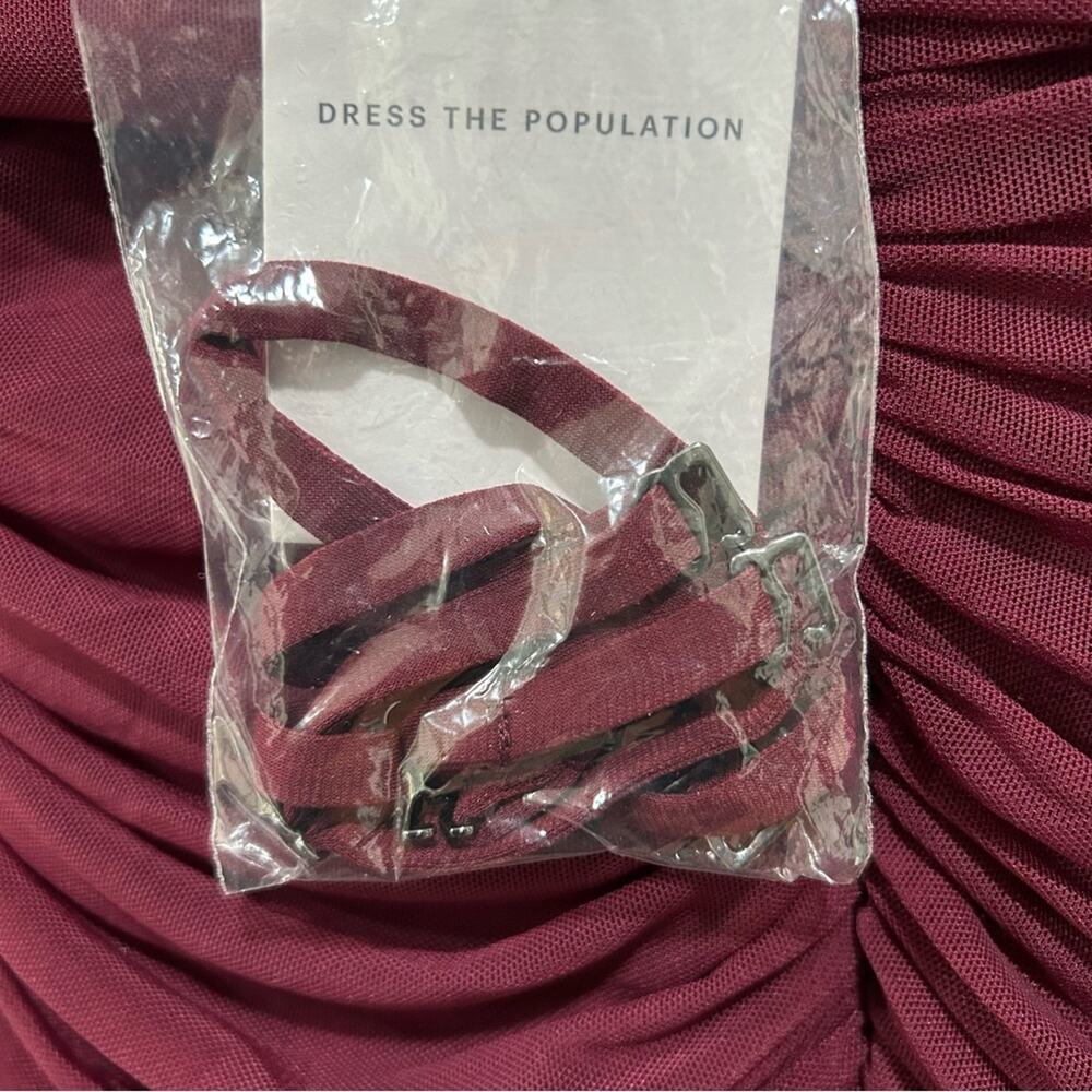 Dress the population Ruched Bodycon Dress women’s size large - Picture 10 of 12